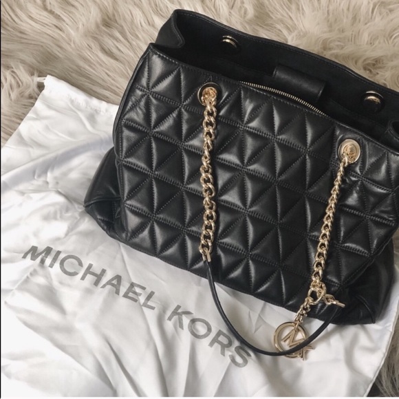 Michael Kors Handbags - Michael Kors Black Quilted Leather Handbag